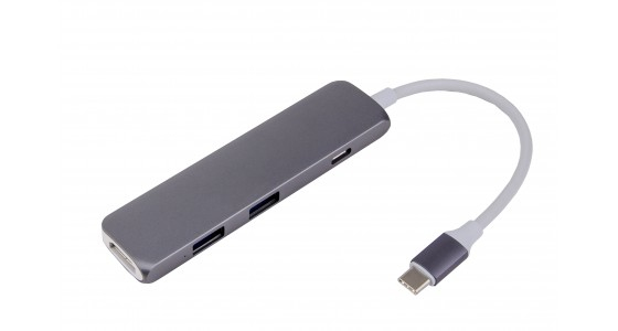 LMP USB-C Combo Multiadapter HDMI USB 3.0 USB-C Schwarz