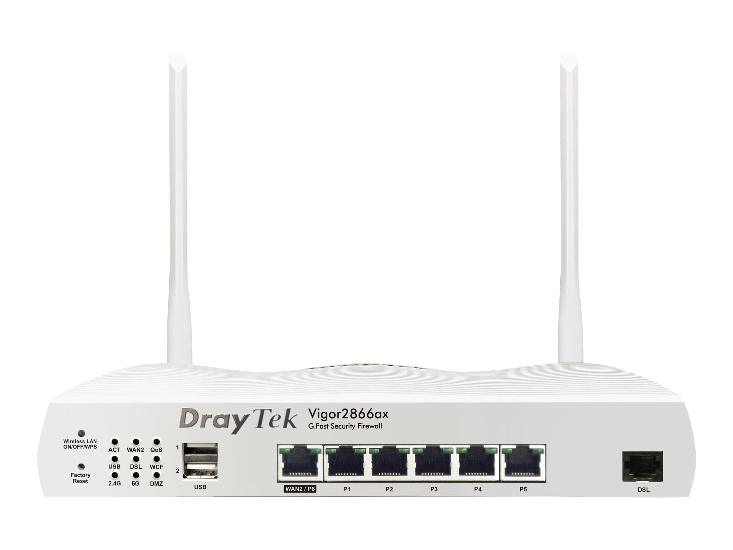 DrayTek Vigor 2866AX Wi-Fi 6 DSL Router Grau