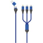 2GO 797360 USB Kabel 1,2 m USB A/USB C USB C/Micro-USB B/Lightning Schwarz - Blau (797360)