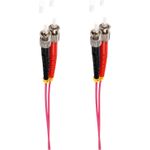 shiverpeaks BS77905/4. Kabellänge: 10 m, Lichtleitertyp: OM4, Anschluss 1: ST, Anschluss 2: ST, Lochdurchmesser: 50 µm, Vollduplex, Kabelfarbe: Violett (BS77905/4)