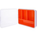 InLine Kleinteilebox 4 Fächer Abmessungen 180x140x40mm orange (43009H)