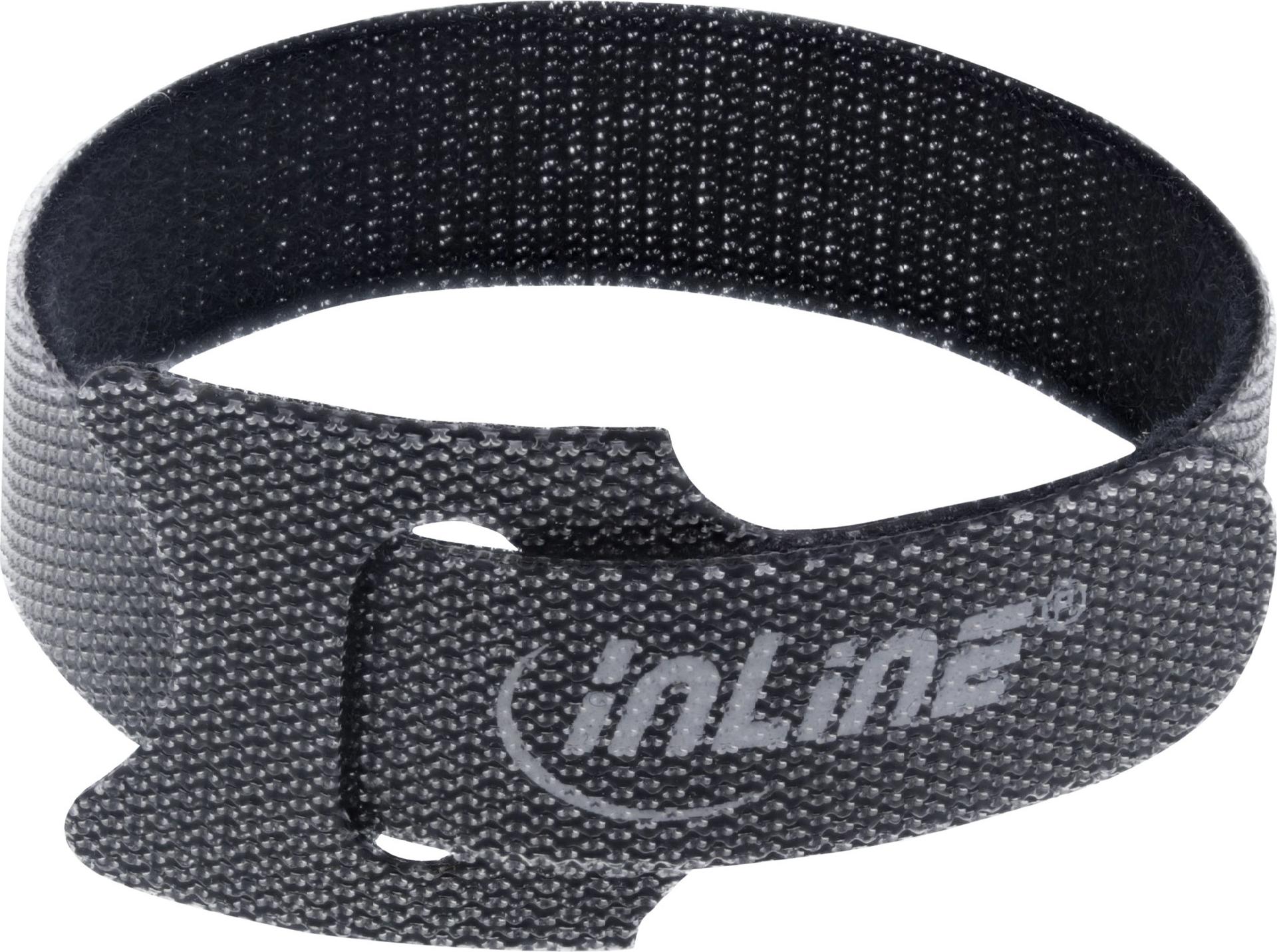 InLine Kabelbinder 180 mm Klett-Verschluss 10 Stück Schwarz