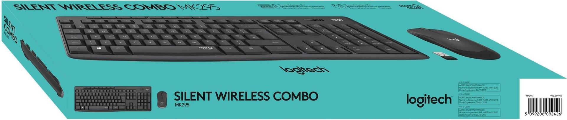 Logitech MK295 Silent Kabelloses Tastatur- und Maus-Set QWERTZ Schweiz Graphite