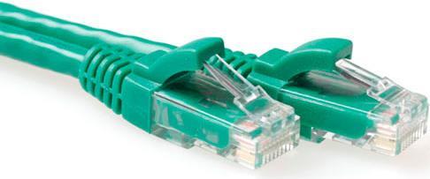 ACT Green 10 meter U/UTP CAT6 patch cable snagless with RJ45 connector