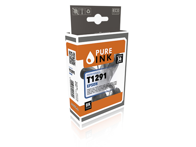 PURE INK EPST1291BK Tintenpatrone Kompatibel 11,2 ml Schwarz