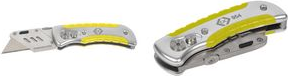 C.K Cutter, einklappbar, Klinge: 0,6 mm ergonomischer Griff aus eloxiertem Aluminium, Klingenhalter - 1 Stück (T0954)