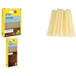 Rapid Klebepatrone Holz, 12 mm Durchmesser, kurz Farbe: gelblich, perfekt für Holz, Papier, Pappe, Derivate - 1 Stück (40107360)