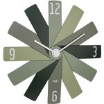 TFA Dostmann 60.3020.04 Quarz Wanduhr 400 mm x 37 mm x 400 mm Grün, Oliv, Waldgrün Schleichendes Uhrwerk (lautlos) (60.3020.04)