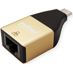 ROLINE 12.02.1111 Kabeladapter USB Type C RJ-45 Schwarz - Gold (12.02.1111)