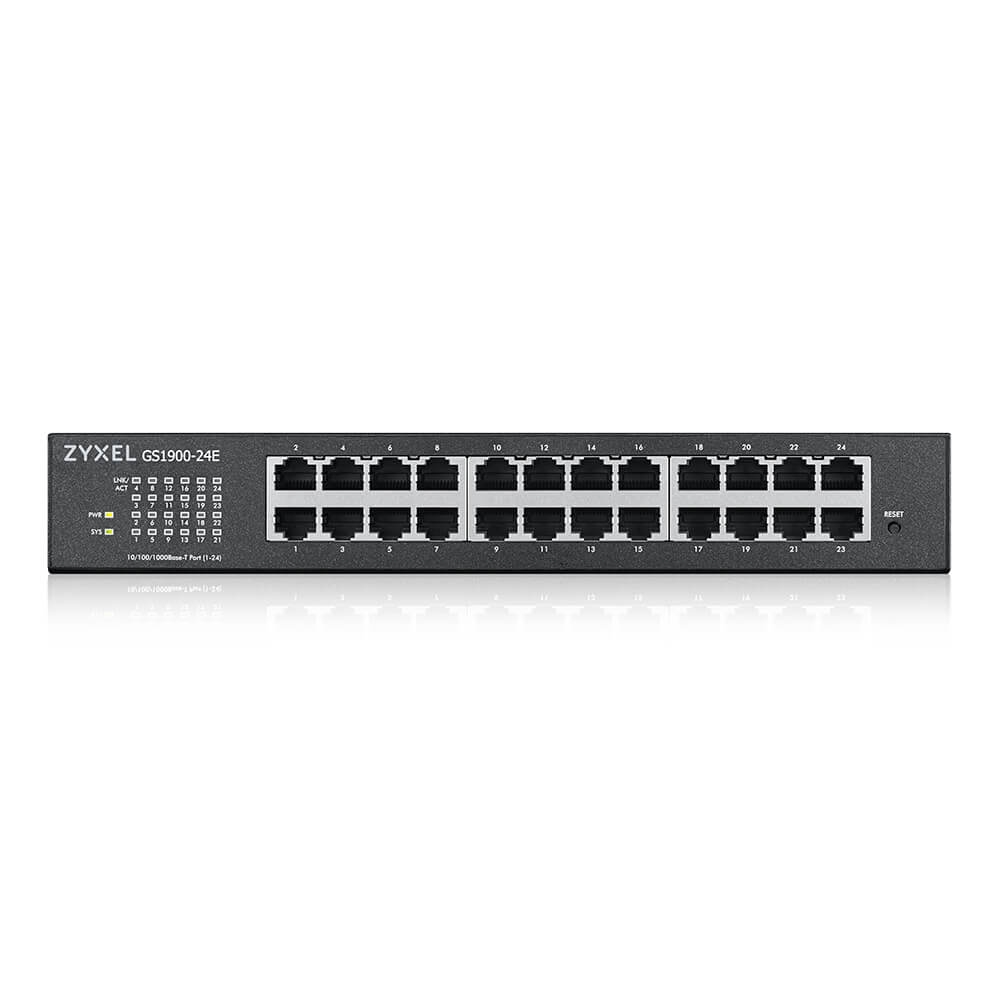 ZyXEL GS1900 Series GS1900-24E Managed Switch 24-Port Gigabit Ethernet Schwarz