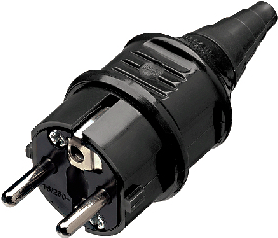 MENNEKES Elektrotechnik GmbH & Co. KG Stecker Schuko 10754 16A2P+E 230V schwarz IP44 (10754)