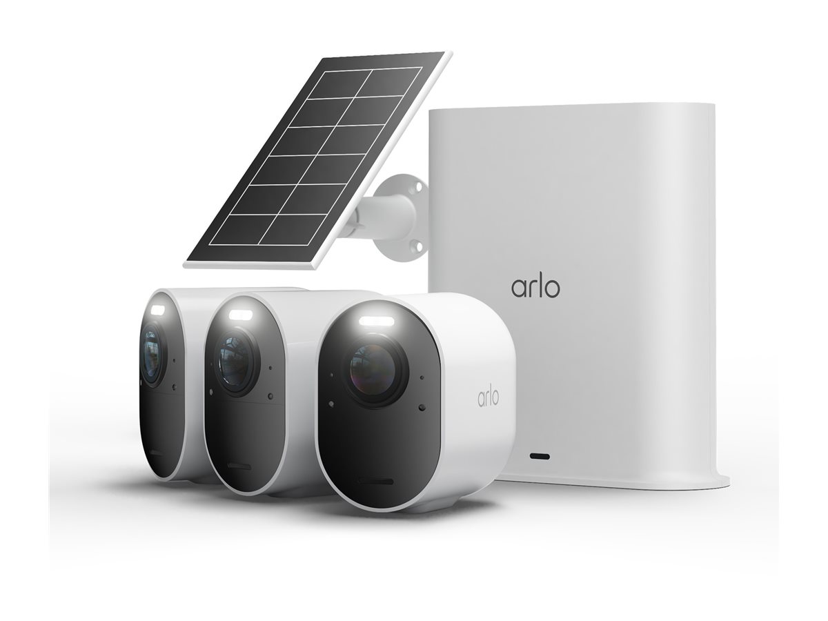 Arlo Ultra 3 4K Netzwerk-Überwachungskamera 3er-Set mit Solarpanel