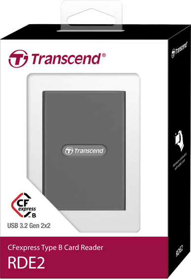 Transcend RDE2 Kartenleser CFexpress Type B USB 3.2 Gen 2x2 Space-grau