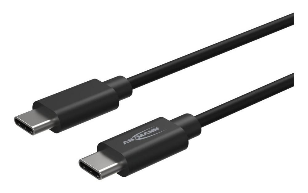 Ansmann 1700-0122 USB-Kabel 2 m USB-C auf USB-C 5 Gbit/s Schwarz