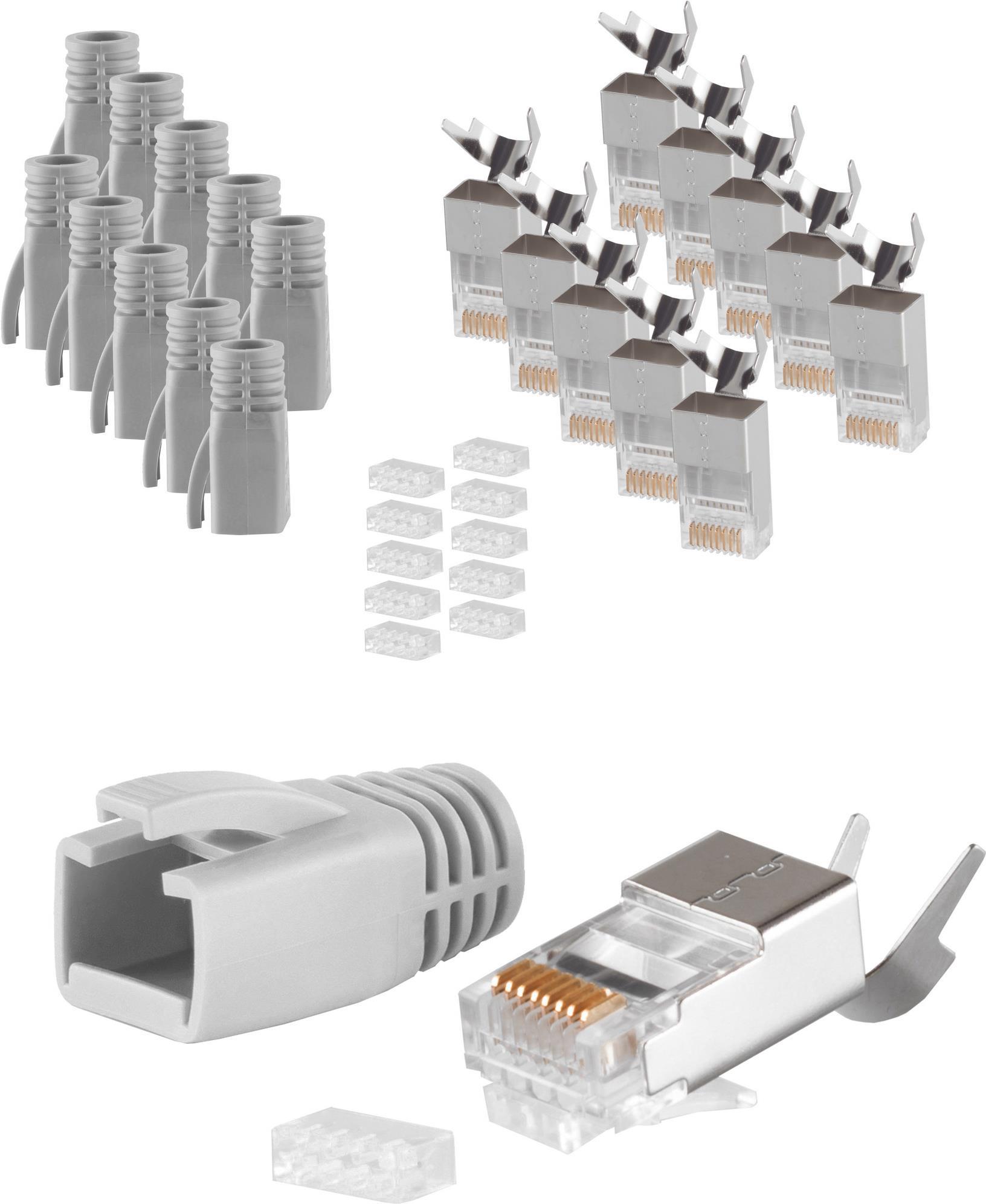 S-Conn 72067-10GR Drahtverbinder RJ-45 Grau Weiß 72067-10GR