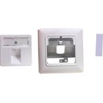 Helos Keystone - Anschlussdose designfähig 1-fach reinweiß (371982)