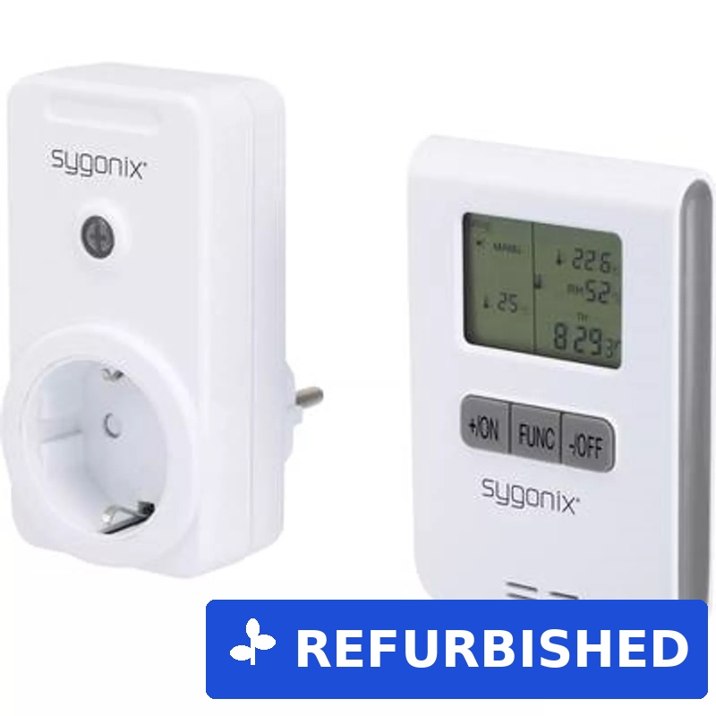 Sygonix RS2W Funk-Heizungssteuerung-Set Zwischenstecker Schaltleistung (max.) 3500 W Reichweite max. (im Freifeld) 150 m (SY-3523526) (B-Ware)