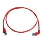 Telegärtner Patchkabel S/FTP, PiMF, Cat 6A, einseitig abgewinkelt, rot, 1,0 m Für 10 Gigabit/s, halogenfrei, eine Seite mit 90° abgewinkeltem Stecker (L00000A0196)
