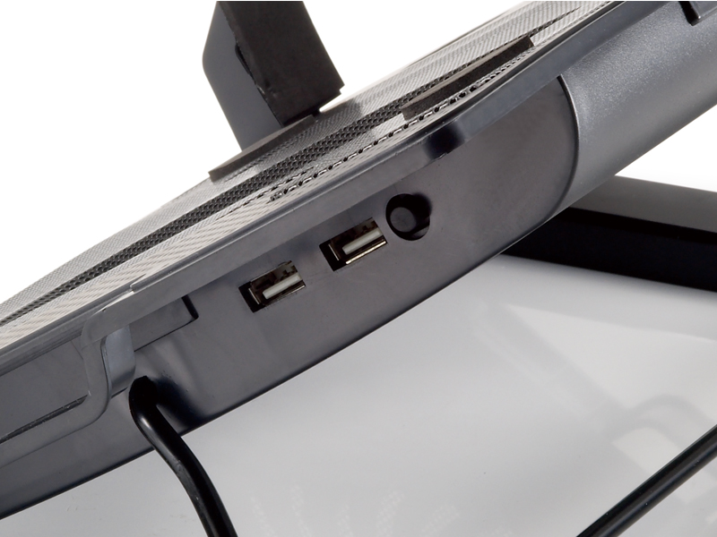 Conceptronic CNBCOOLSTAND1F - Notebook-Ständer mit 1-Port-USB-Hub und Lüfter (CNBCOOLSTAND1F)