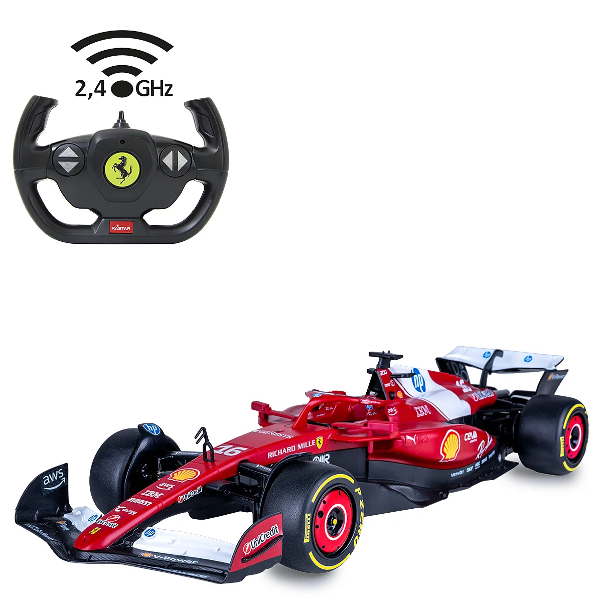 Jamara Ferrari SF-25 1:12 RC-Sportwagen rot 2,4 GHz Elektro 11 km/h