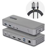 STARTECH.COM USB-C Dockingstation Dual 4K 60Hz DisplayPort MST Dock 100W Power Delivery Laptop-Ladung 1GbE treiberlos Windows (201UE-USBC-DOCK)