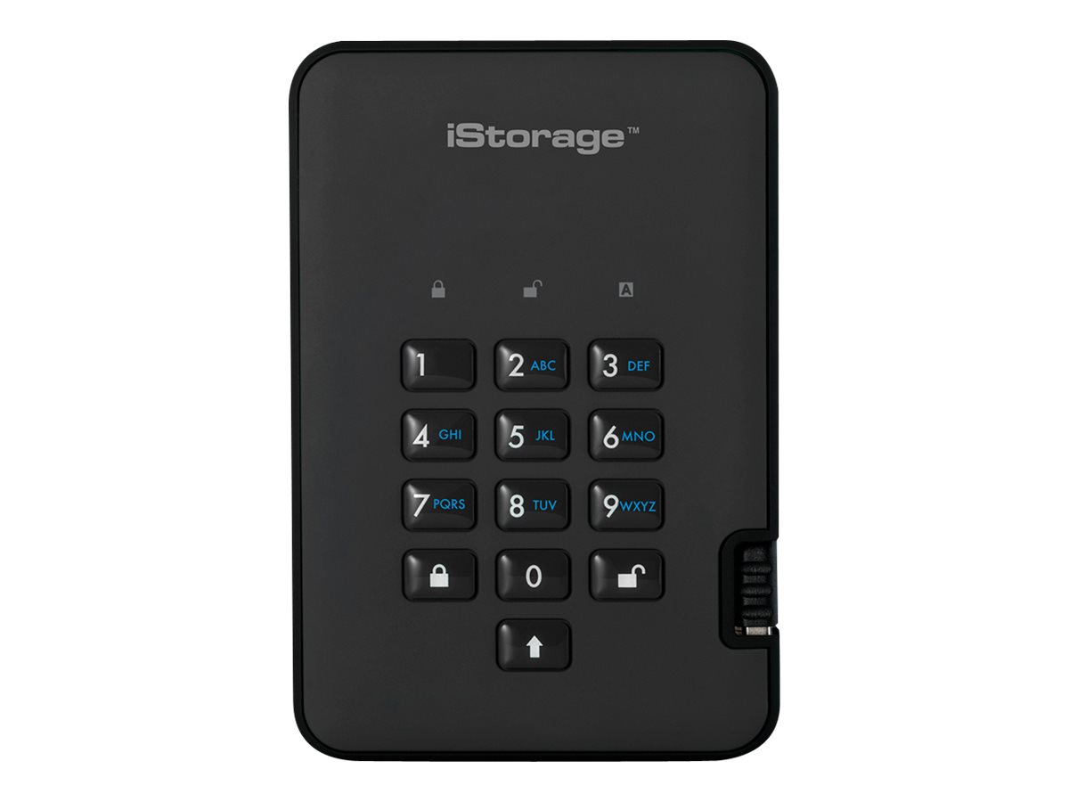 iStorage diskAshur² 4 TB 2,5" HDD USB 3.1 Gen 1 Phantomschwarz
