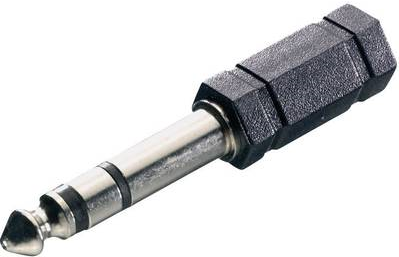 SpeaKa Professional Klinke Audio Adapter [1x Klinkenstecker 6.35 mm - 1x Klinkenbuchse 3.5 mm] Schwarz (SP-7870252)