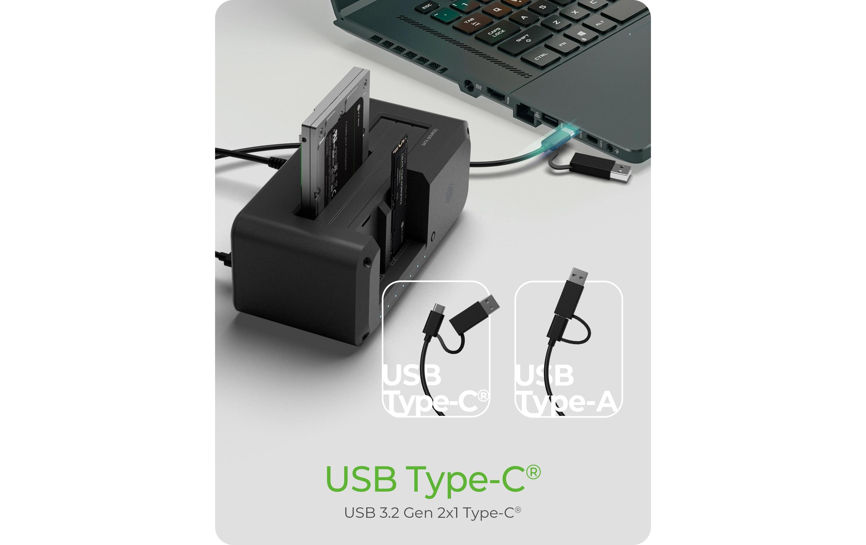 ICY BOX IB-2924MSCL-C31 Dockingstation USB 3.2 Gen 2 Schwarz
