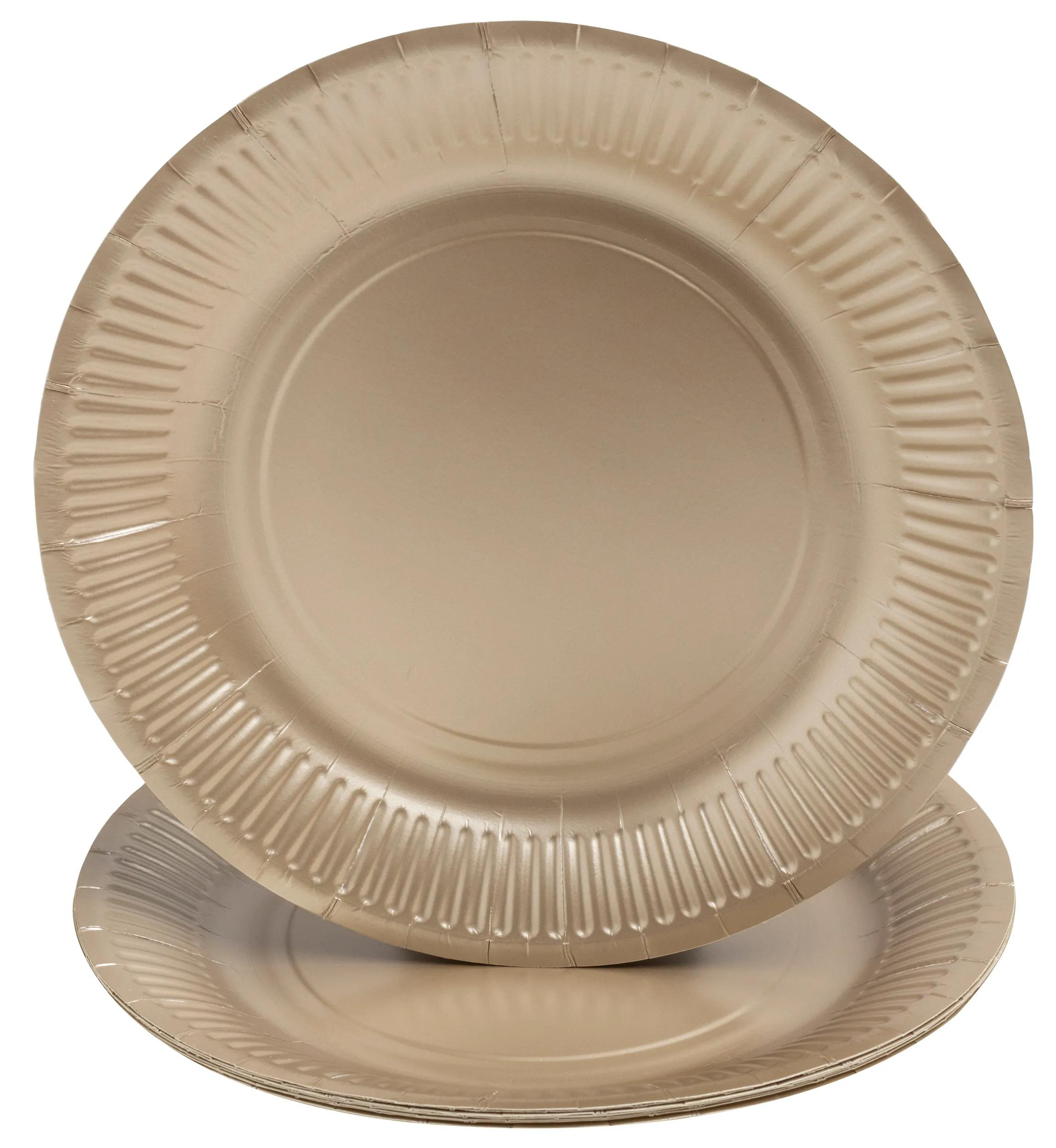 PROnappe Papp-Teller Rund 23 cm Gold