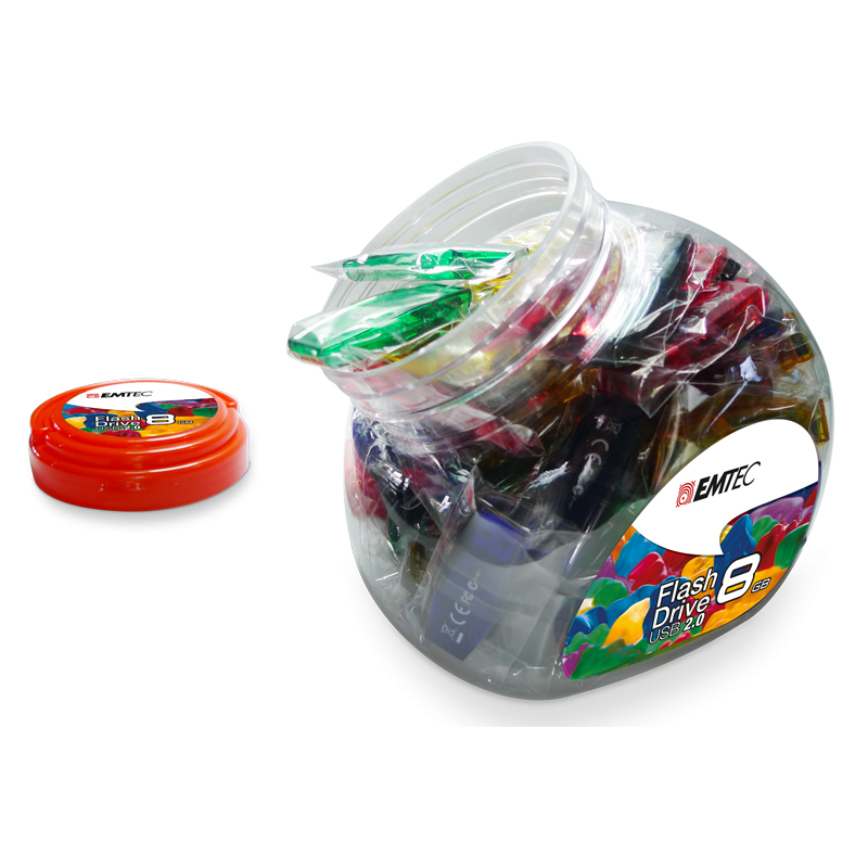 Emtec C410 Color Mix Candy Jar 8 GB USB-Stick