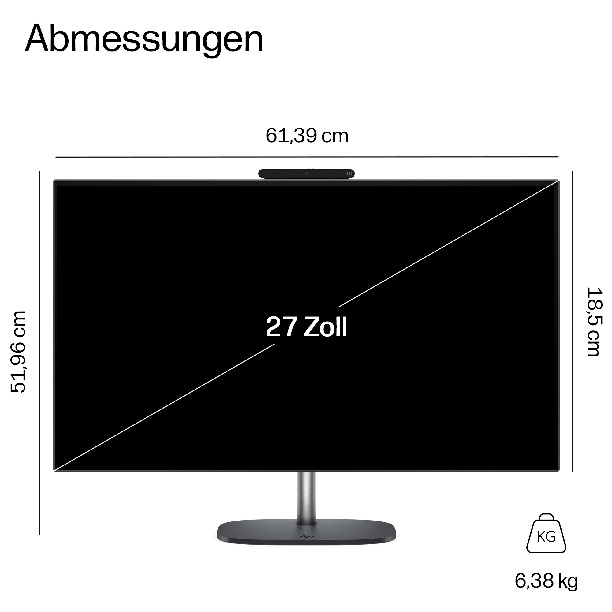 HP OmniStudio X 27-cx0150ng 27" QHD Intel Core Ultra 5 16 GB RAM 512 GB SSD Schwarz, Grau