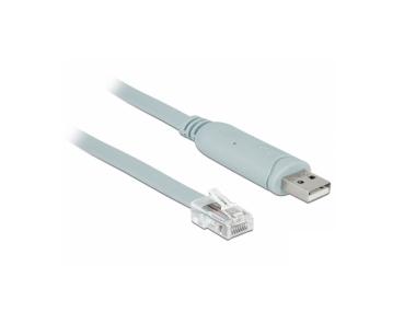 Delock 63308 USB 2.0 Typ-A auf RS-232 RJ45 Adapter 5 m Grau