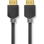 Nedis CVBW35000BK50. Kabellänge: 5 m, Anschluss 1: HDMI Typ A (Standard), Steckverbinder 1 Geschlecht: Männlich, Anschluss 2: HDMI Typ A (Standard), Steckverbinder 2 Geschlecht: Männlich, Beschichtung Steckerkontakte: Kupfer, Audio Return Channel (ARC), Produktfarbe: Schwarz (CVBW35000BK50)