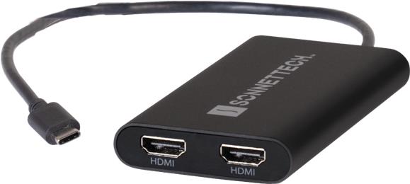 Sonnet USBC-DHDMI Videokabel-Adapter USB Typ-A 2 x HDMI Schwarz (USBC-DHDMI)
