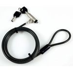 eSTUFF Master Key Security lock (F1) Ø4.5mm x 190cm Cut-resistant 7x7 twisted strand carbon steel, Black (GLB220103-ITH)