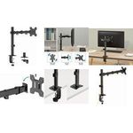 LogiLink Monitorhalterung, Armlänge: 376 mm, schwarz mit Klemme, für Montitore 43,18 cm (BP0216)