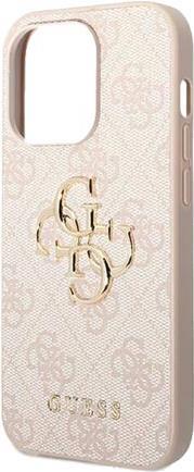 Guess PU 4G Metal Logo Case für Apple iPhone 14 Pro - pink (GUHCP14L4GMGPI)