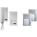 TCS home:pack Audio, Aufputz, Zweifamilienhaus, PSC2120-0000 bestehend aus Audio Außenstation Serie PAK 2 Tasten AP, 2x Audio Komfort Türtelfon ISH3130 und Steuergerät BVS20 (PSC2120-0000)