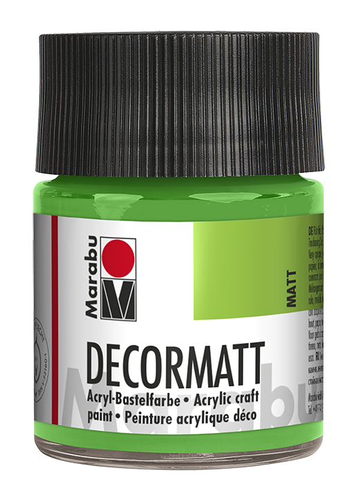 Marabu Decormatt Acrylfarbe 50 ml im Glas Gelbgrün