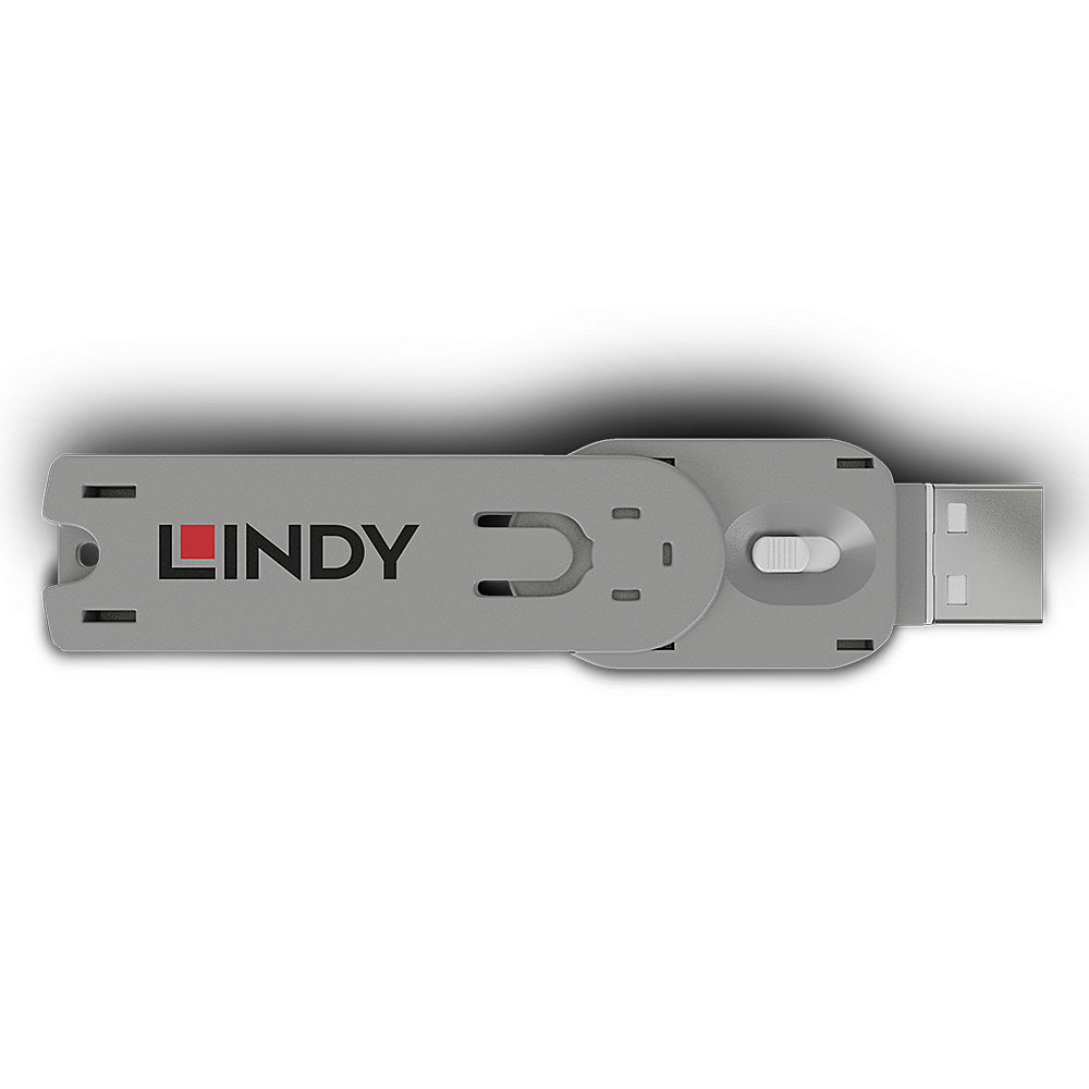 Lindy USB-A Port Blocker Key – USB-Portblocker Weiß