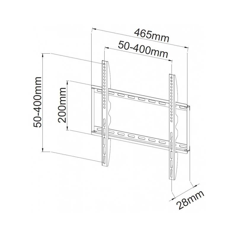 Techly ICA-PLB-162MW Wandhalterung 23"-55" Slim Fix 45 kg Weiß