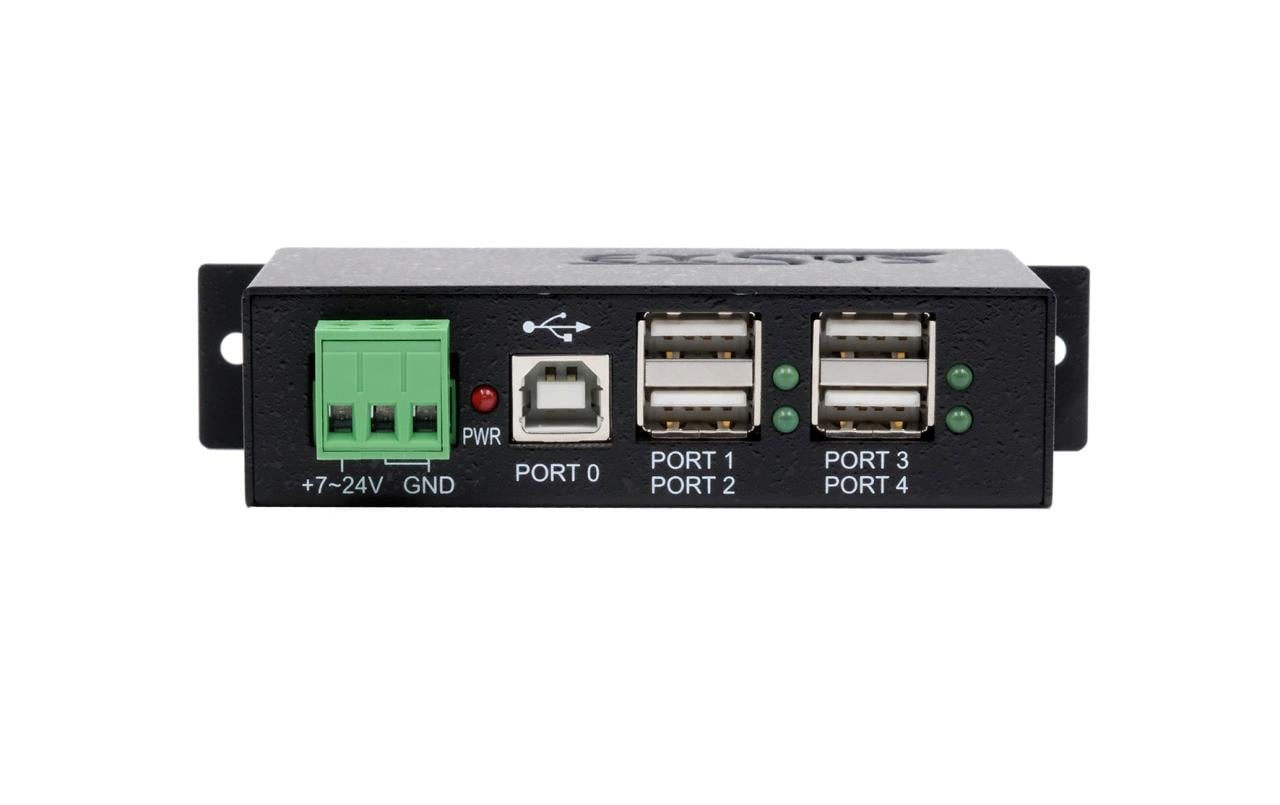 Exsys EX-1163HMS 4-Port USB 2.0 Hub Schwarz