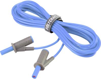 VOLTCRAFT Hochflexible Sicherheits-Messleitung [Lamellenstecker 4 mm - Lamellenstecker 4 mm] 5 m Blau MSB-501 10 A (VC-8063470)
