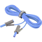 VOLTCRAFT Hochflexible Sicherheits-Messleitung [Lamellenstecker 4 mm - Lamellenstecker 4 mm] 5 m Blau MSB-501 10 A (VC-8063470)