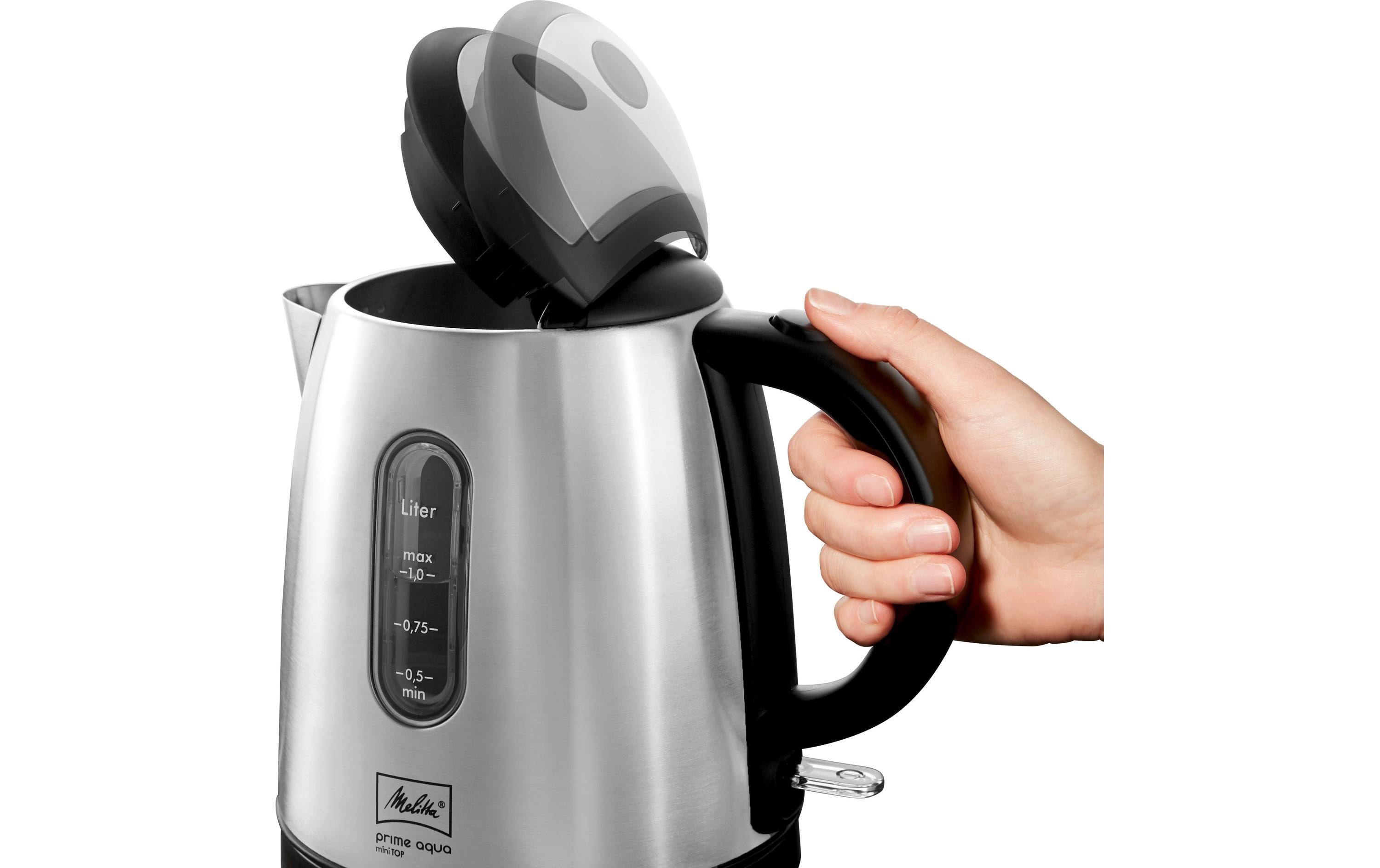 Melitta Prime Aqua mini top 1 l 2.2 kW Silber, Schwarz