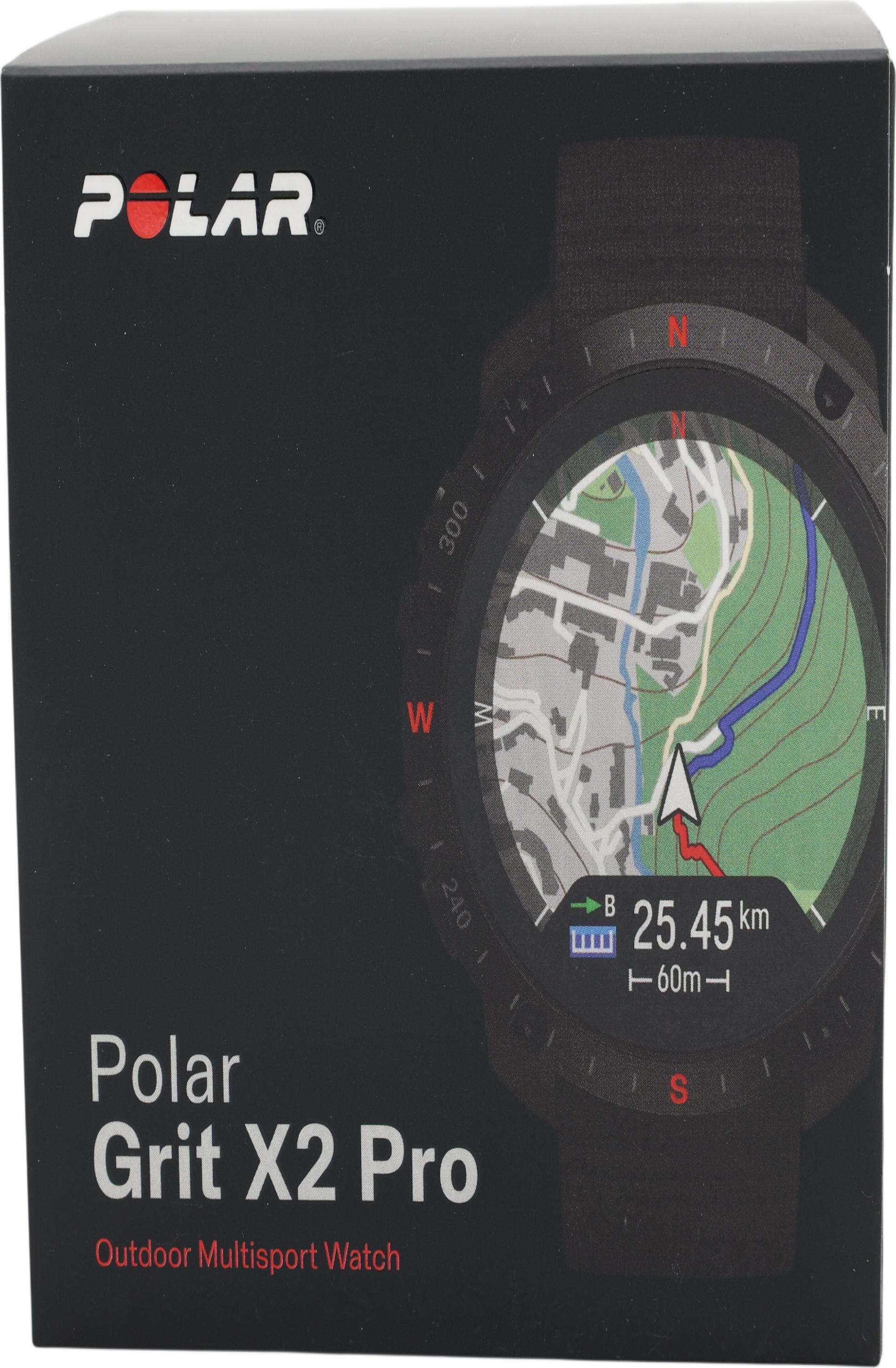 POLAR Grit X2 Pro 1,39" AMOLED Smartwatch Edelstahl GPS Schwarz