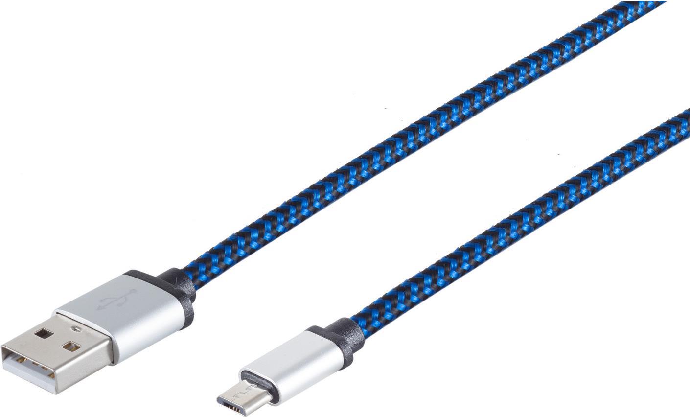 S-Conn 14-50023 USB Kabel 2 m USB 2.0 USB A Micro-USB B Blau (14-50023)