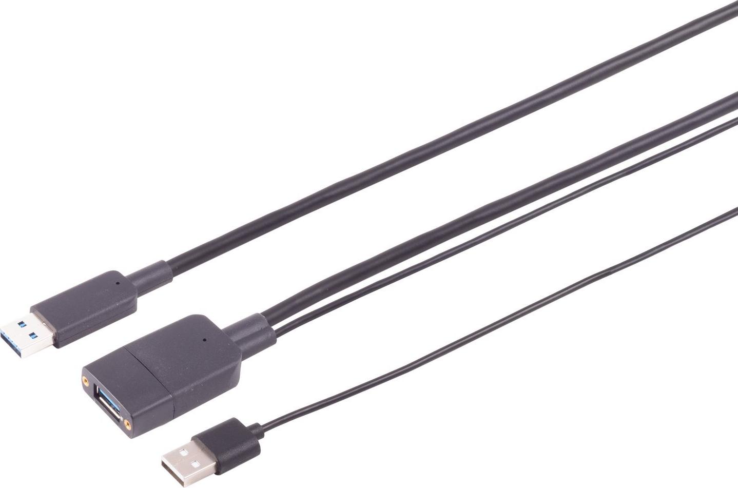 S/CONN maximum connectivity USB-A Verlängerung Optisch USB 3.2, A Stecker auf A Buchse, 10Gbps, 10,0m (30-37075)