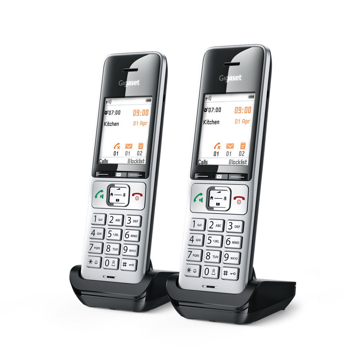 Gigaset COMFORT 500HX duo 2,2" TFT-Farbdisplay Schwarz, Silber