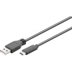 Wentronic 41074 USB Kabel 1 m 3.2 Gen 2 (3.1 Gen 2) USB A USB C Schwarz (41074)